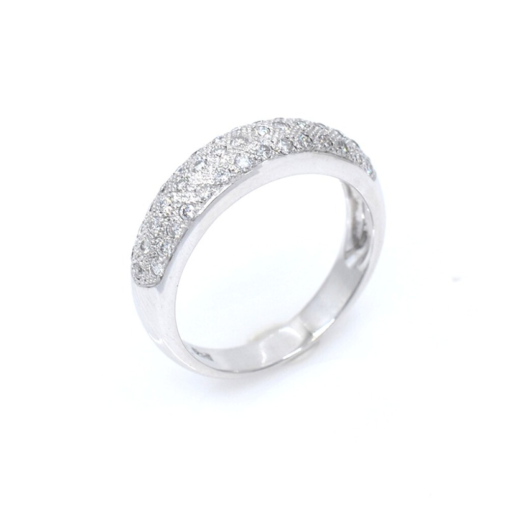 Anillo en oro 18k blanco con brillantes Anillo en oro 18k blanco con brillantes