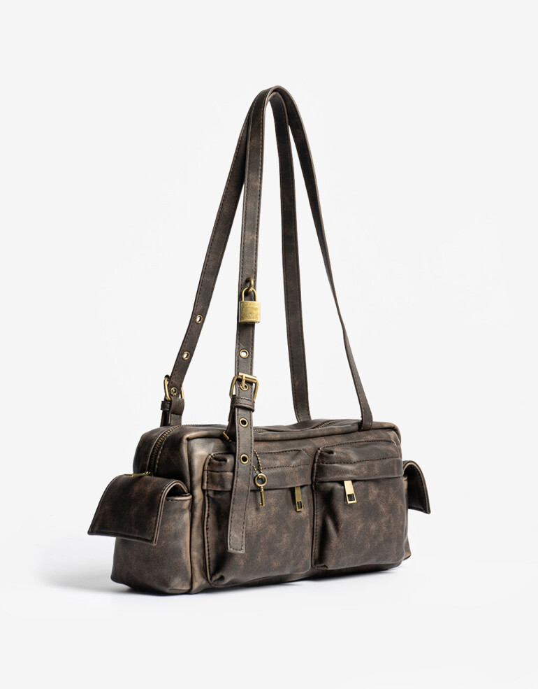 City Cartera City Multipocket Chocolate - Marron Chocolate