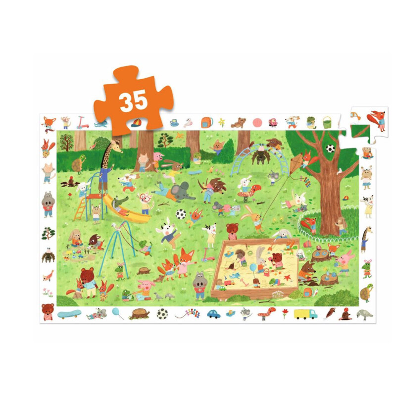 Puzzle de observación 35 piezas Pequeños amigos Djeco Puzzle de observación 35 piezas Pequeños amigos Djeco