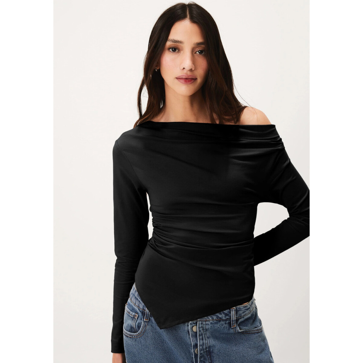BLUSA ML FEM - PRETO ESCURO 