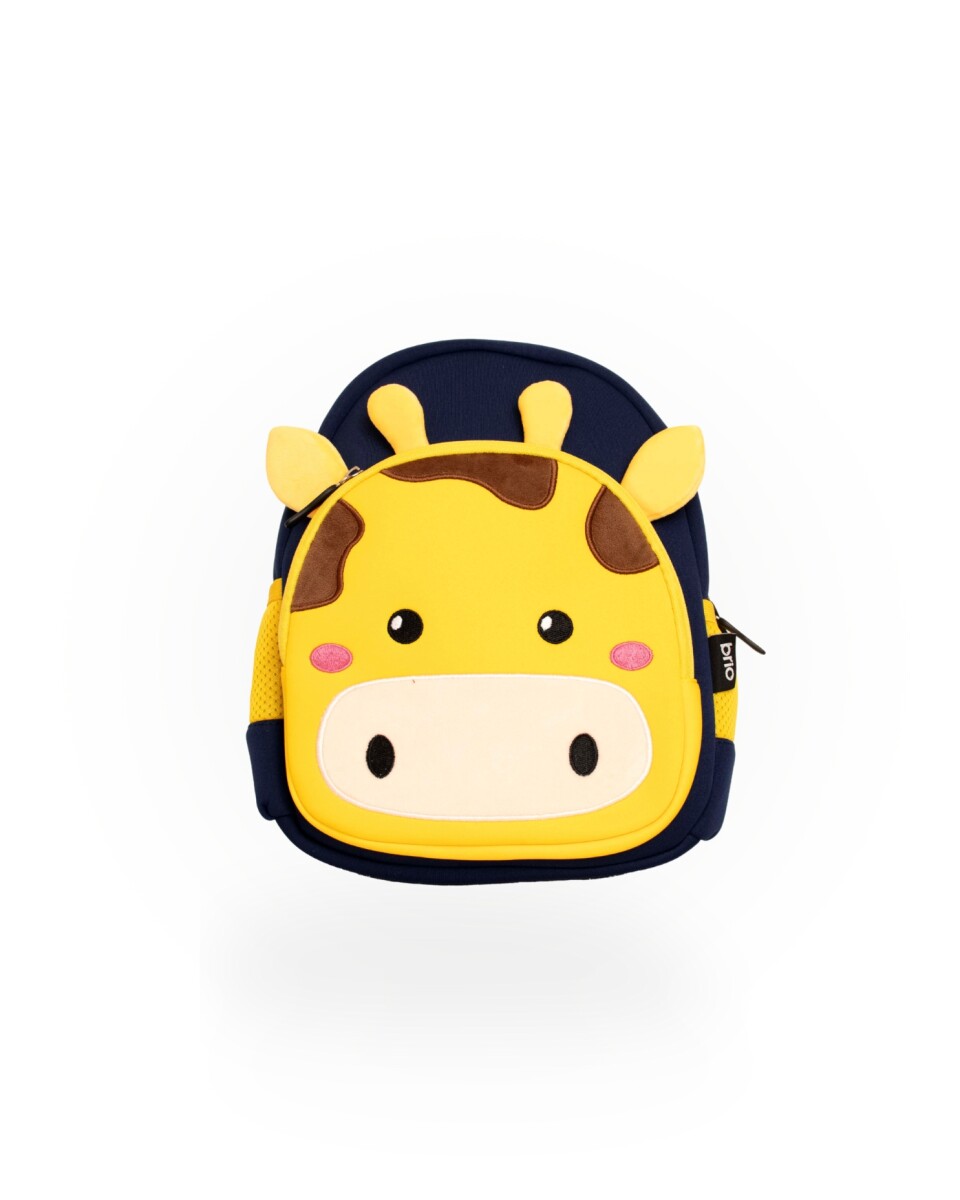 Mochila Infantil brio neopreno con bolsillos frontales y laterales - Jirafa 
