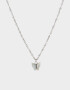 Cadena Corta con Dije Premium Silver Cadena Corta Con Dije Mariposa - Plateado