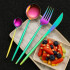 Juego de 24 Cubiertos De Acero Inoxidable Cocina Imback Multicolor Juego de 24 Cubiertos De Acero Inoxidable Cocina Imback Multicolor