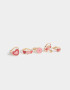 Anillos Infantiles Con corazón Set De 5 Anillos Infantiles - Rosa Pastel