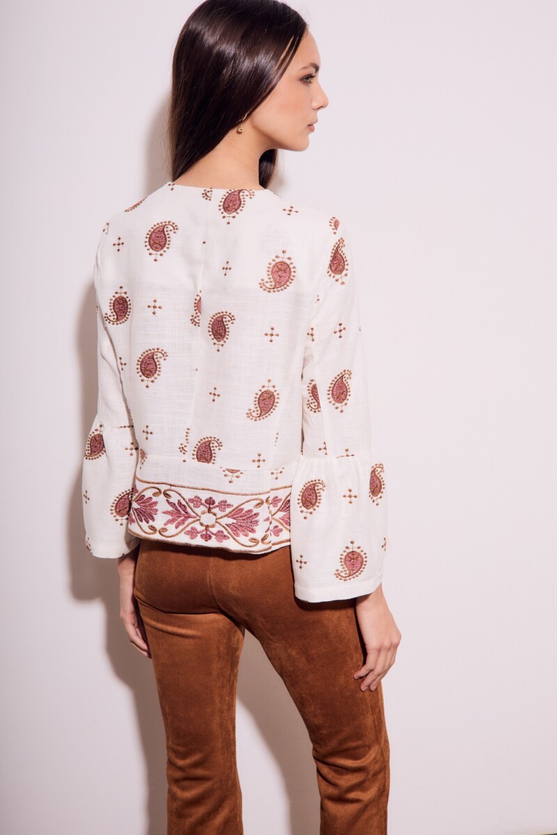 Blusa Bordada Print