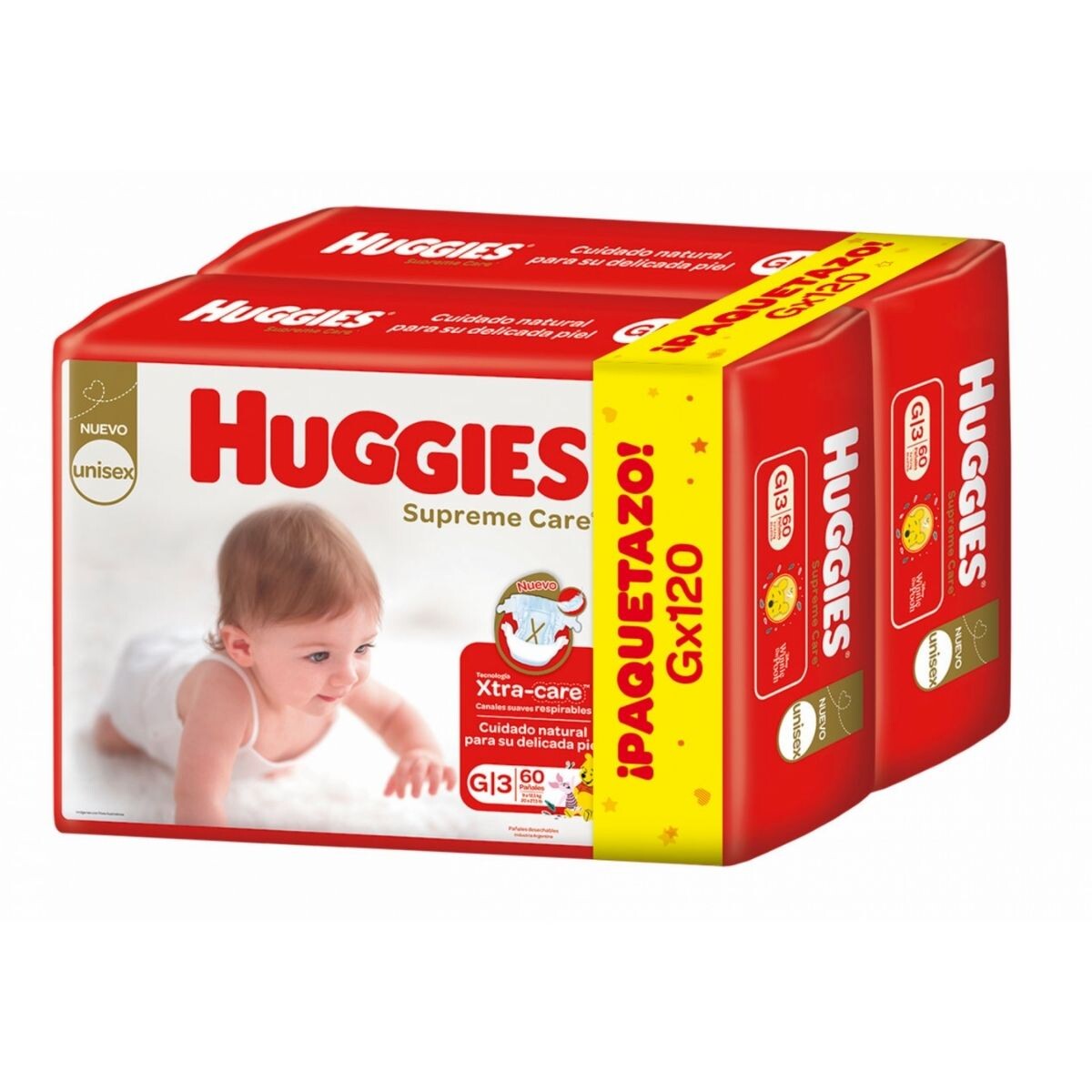 Pañales Huggies Supreme Care Unisex G - X120 