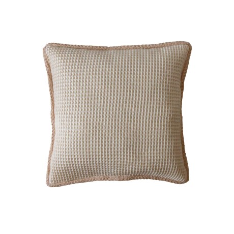 ALMOHADÓN ALGODON NATURAL-BEIGE PIQUE WAFFLE NATURAL