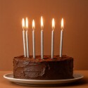 VELAS GLITTER X6 PLATA
