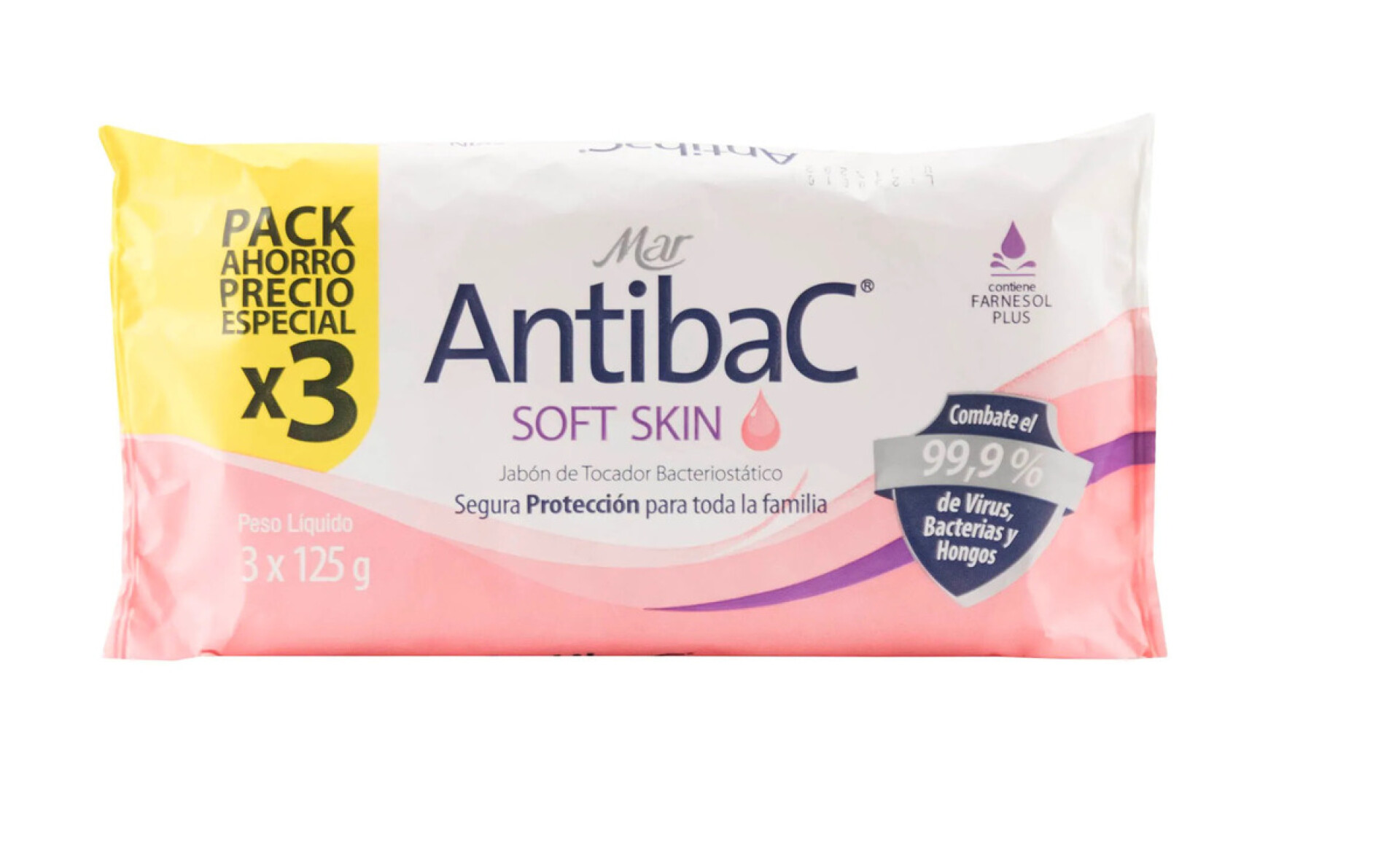 MAR ANTIBAC JABON SOFT SKIN X 3 UNID 