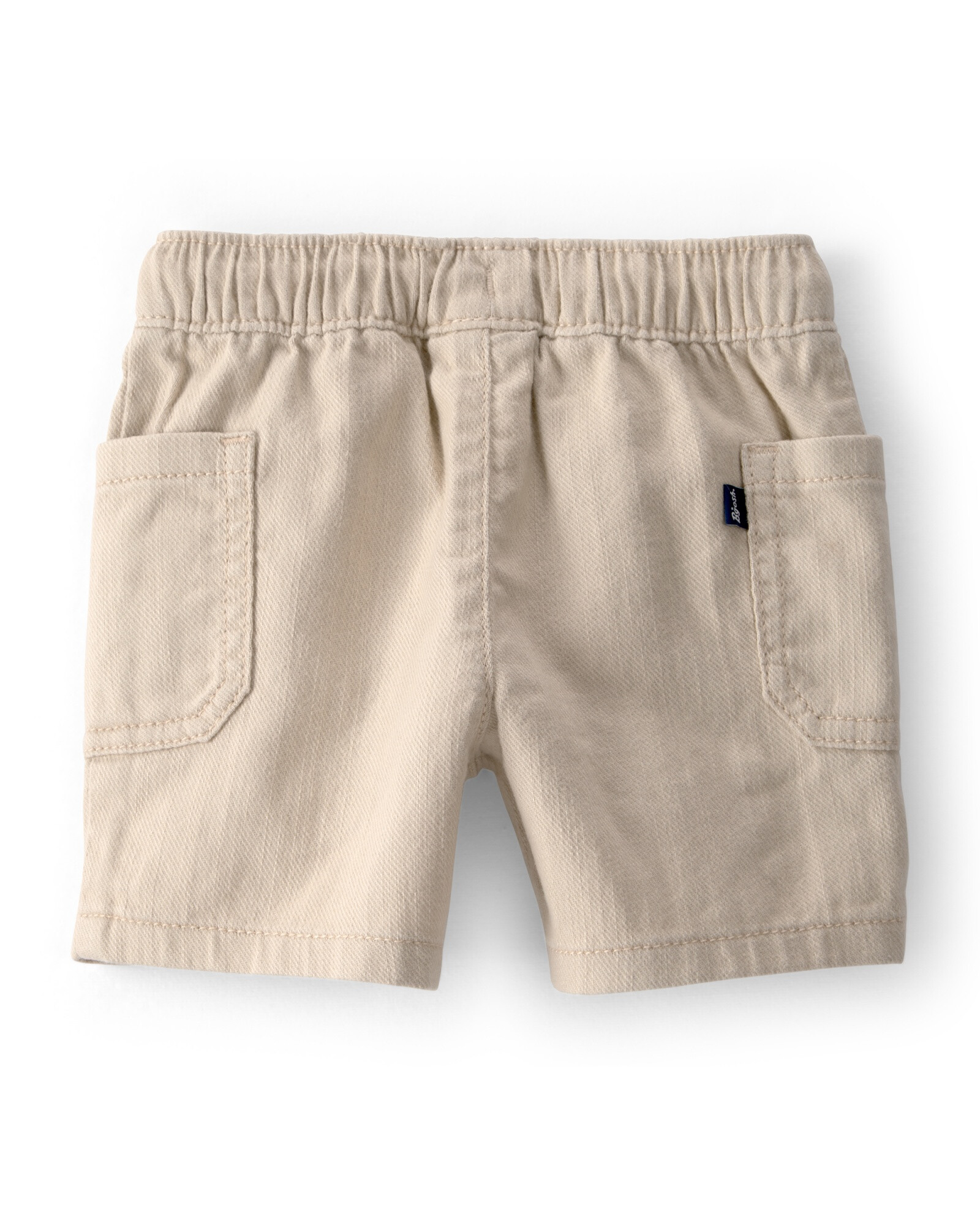 Short de sarga, beige, con cordón Sin color