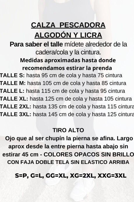 Calza Pescadora Algodón negra