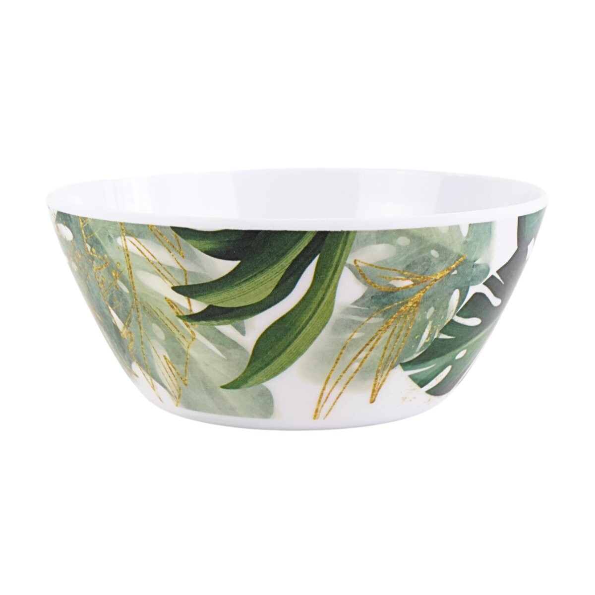 Bowl melamina linea hoja verde 