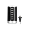 Base de carga con 6 puertos USB color negro. Base De Carga Con 6 Puertos Usb Color Negro.