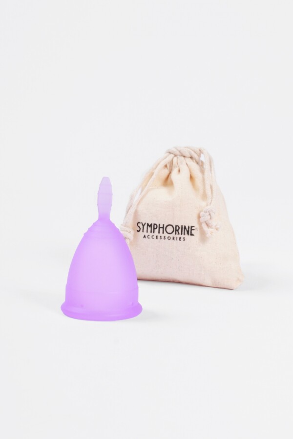 Copa menstrual de silicona violeta
