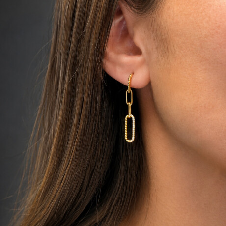 Caravanas Toscanas de oro amarillo 18k con brillantes Caravanas Toscanas de oro amarillo 18k con brillantes