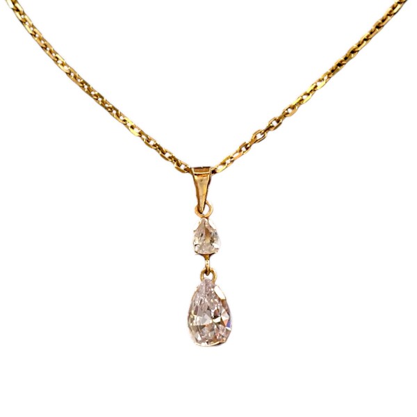 Dije Gota-Oro bajo-Piedra Zirconia-CP8523 Conpiedra