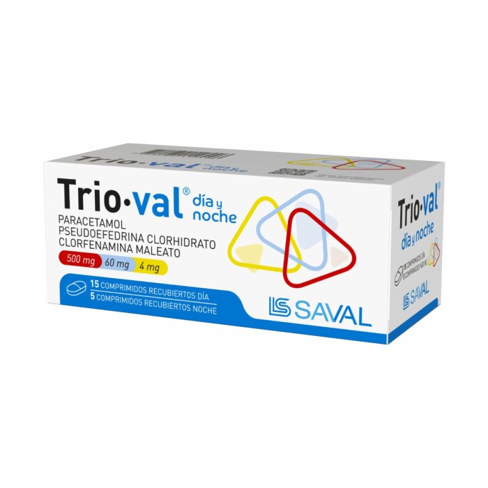 TRIO-VAL DIA Y NOCHE CJ X 20 COMPRIMIDOS única