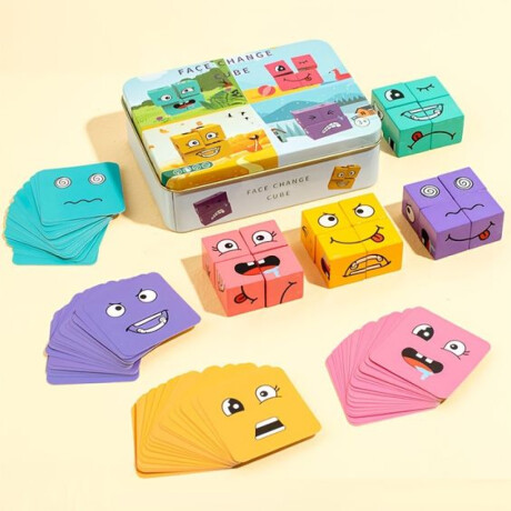 Juego para armar expresiones faciales con los dados Sc