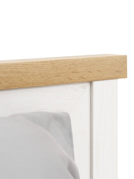 Estructura cama MARKSKEL 1 Plaza 90x190 blanco / roble natural Estructura cama MARKSKEL 1 Plaza 90x190 blanco / roble natural