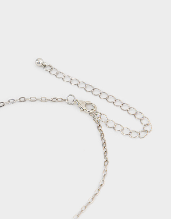 Collares Cortos Metal diferenciado Collar De Metal - Plateado
