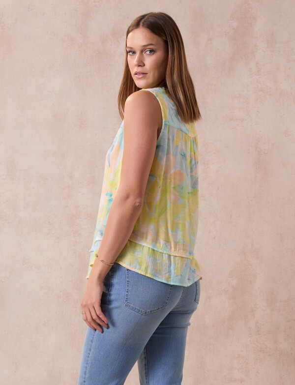 Blusa Printed MULTI/AMARILLO