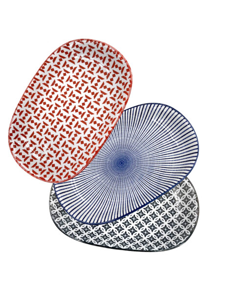 PLATO OVAL 28x19x3.5CM DISEÑOS SURTIDOS PLATO OVAL 28x19x3.5CM DISEÑOS SURTIDOS