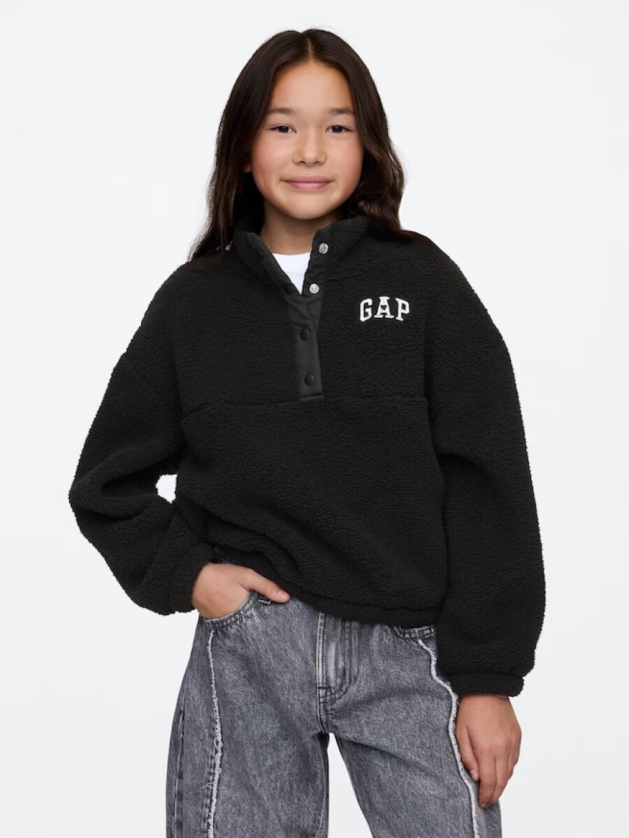Canguro Logo Gap Sherpa Niña - True Black V2 