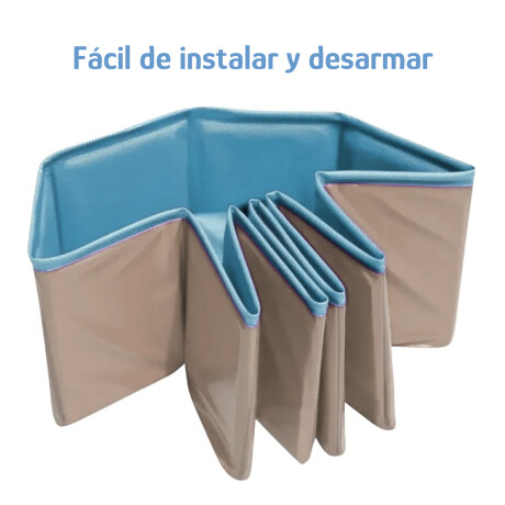 Piscina Plegable Para Mascota 100x30cm PVC Antideslizante Celeste