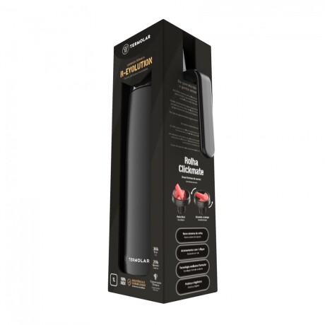 Termo Termolar R-evolution 1lt - 5 Años De Garantía Acero Negro