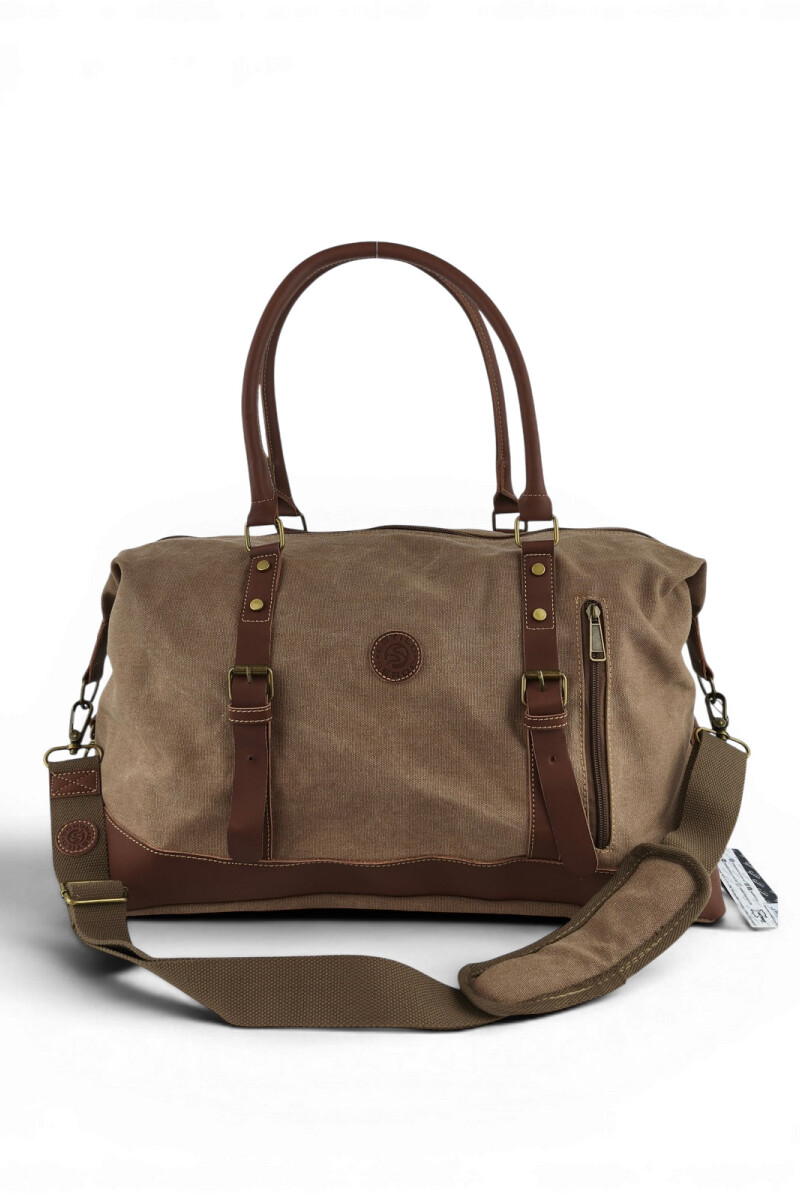 Bolso de viaje de lona Marrón