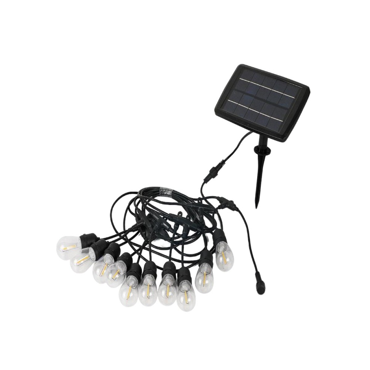 GUIRNALDA DE LUCES CÁLIDAS S14 5 METROS CON CARGA SOLAR 