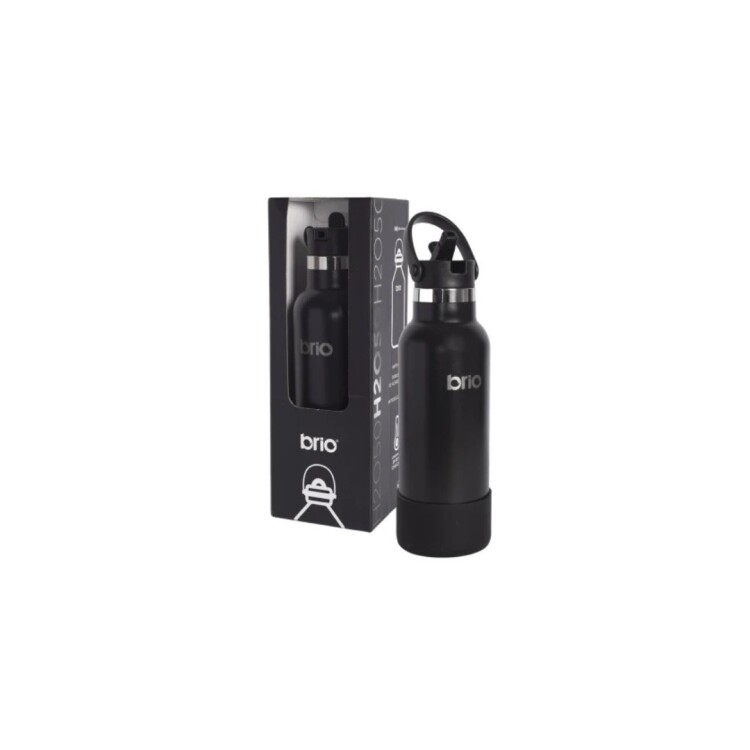 BOTELLA TERMICA BRIO 500ML NEGRO NEGRO