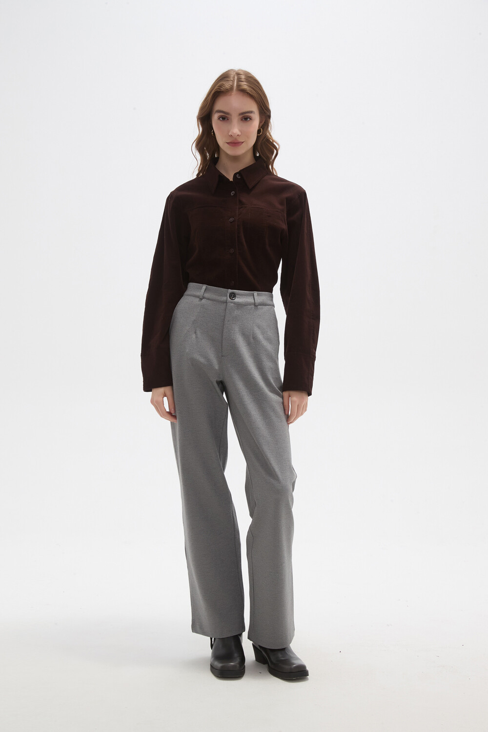 Pantalon Olaco Gris Melange Oscuro