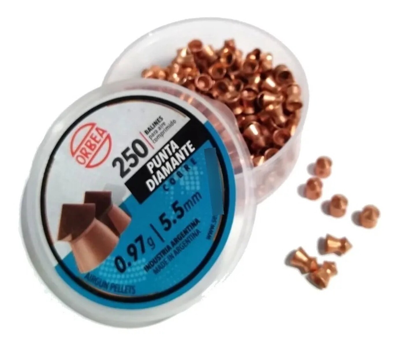 Chumbos Orbea Cobre 5,5mm Punta Diamante 250 Unidades 