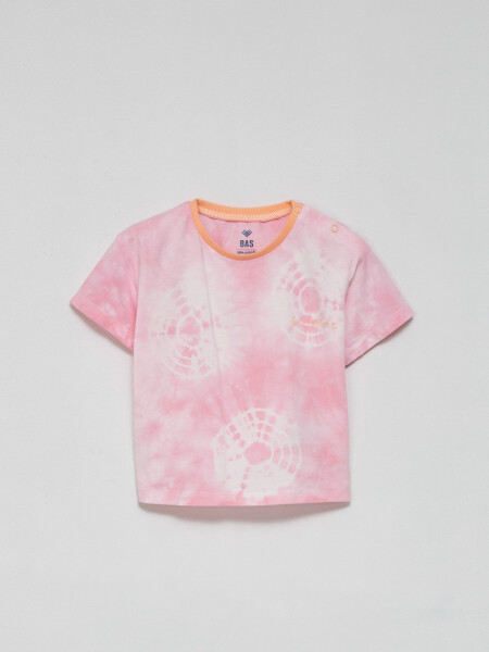 Camiseta manga corta Tye Dye Rosa