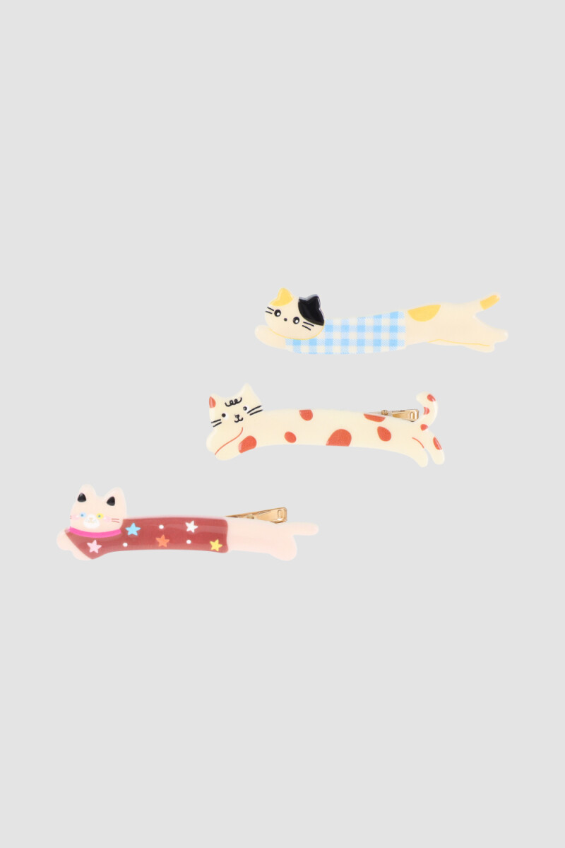 Pack x3 pinza de <br /> pelo cat - Surtidos 