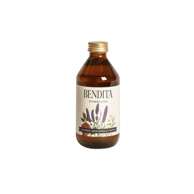 Bendita Kombucha lavanda, manzanilla y rosas 250 ml Kombucha L, M Y R 250m