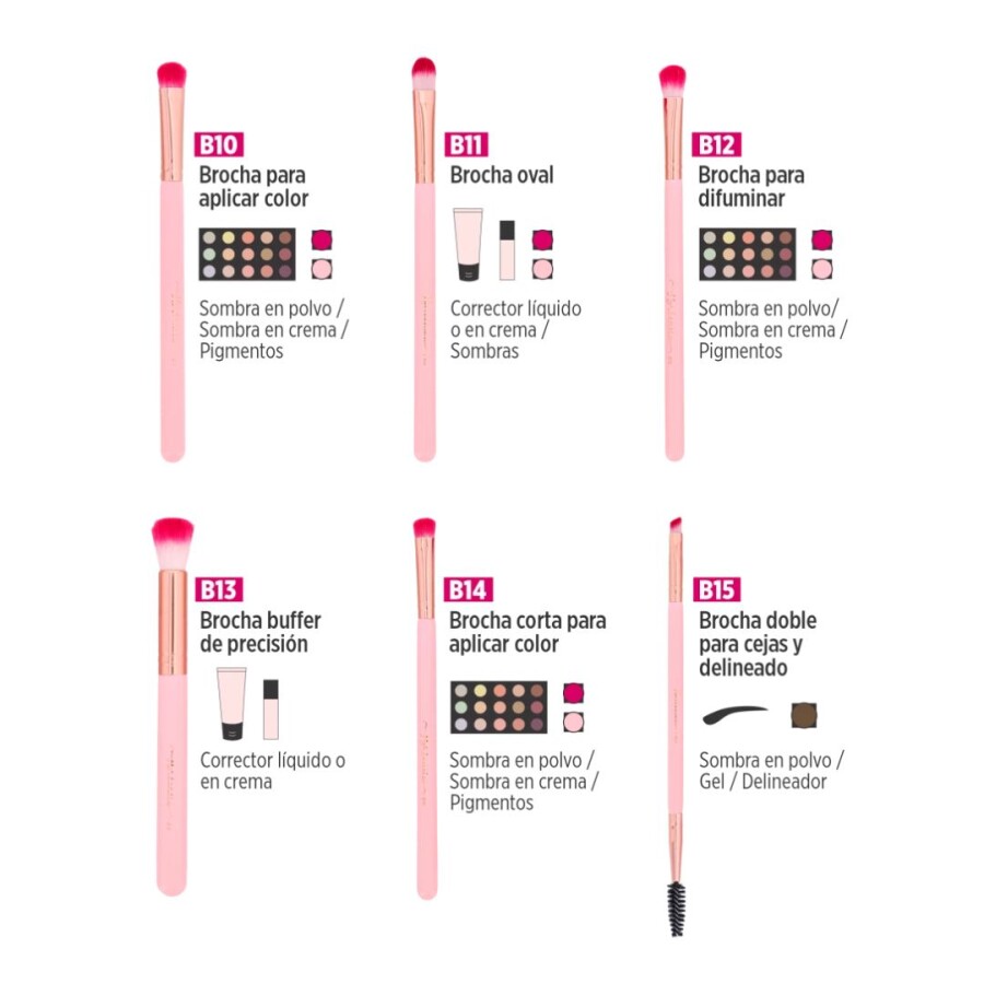 Set de brochas para ojos – Hortensia Set de brochas para ojos – Hortensia