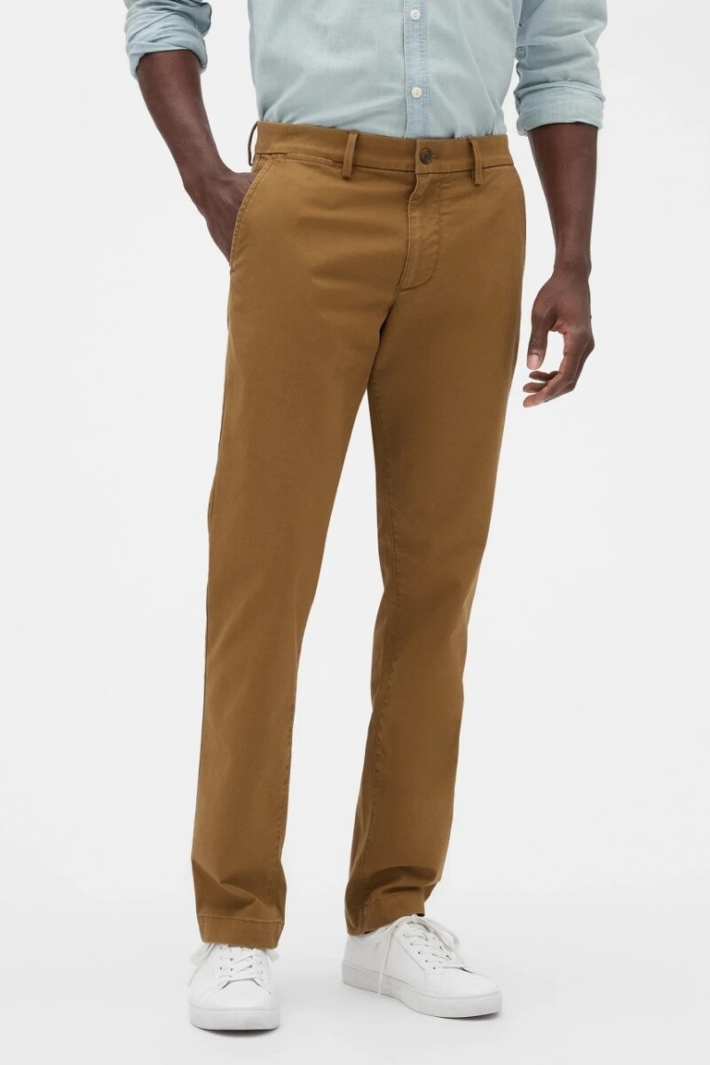 Pantalón Essential Khaki Skinny Gap Hombre - Palomino Brown Global 