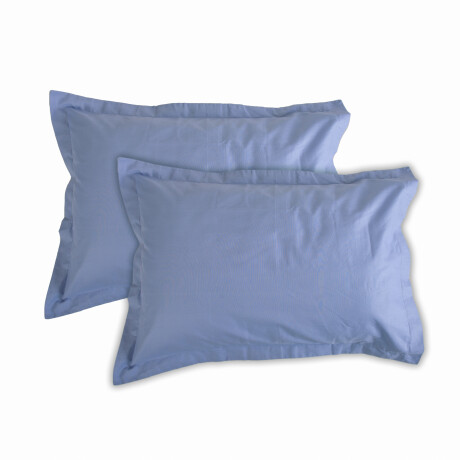 SET FUNDAS ALMOHADAS ALGODON AZUL COTTON B
