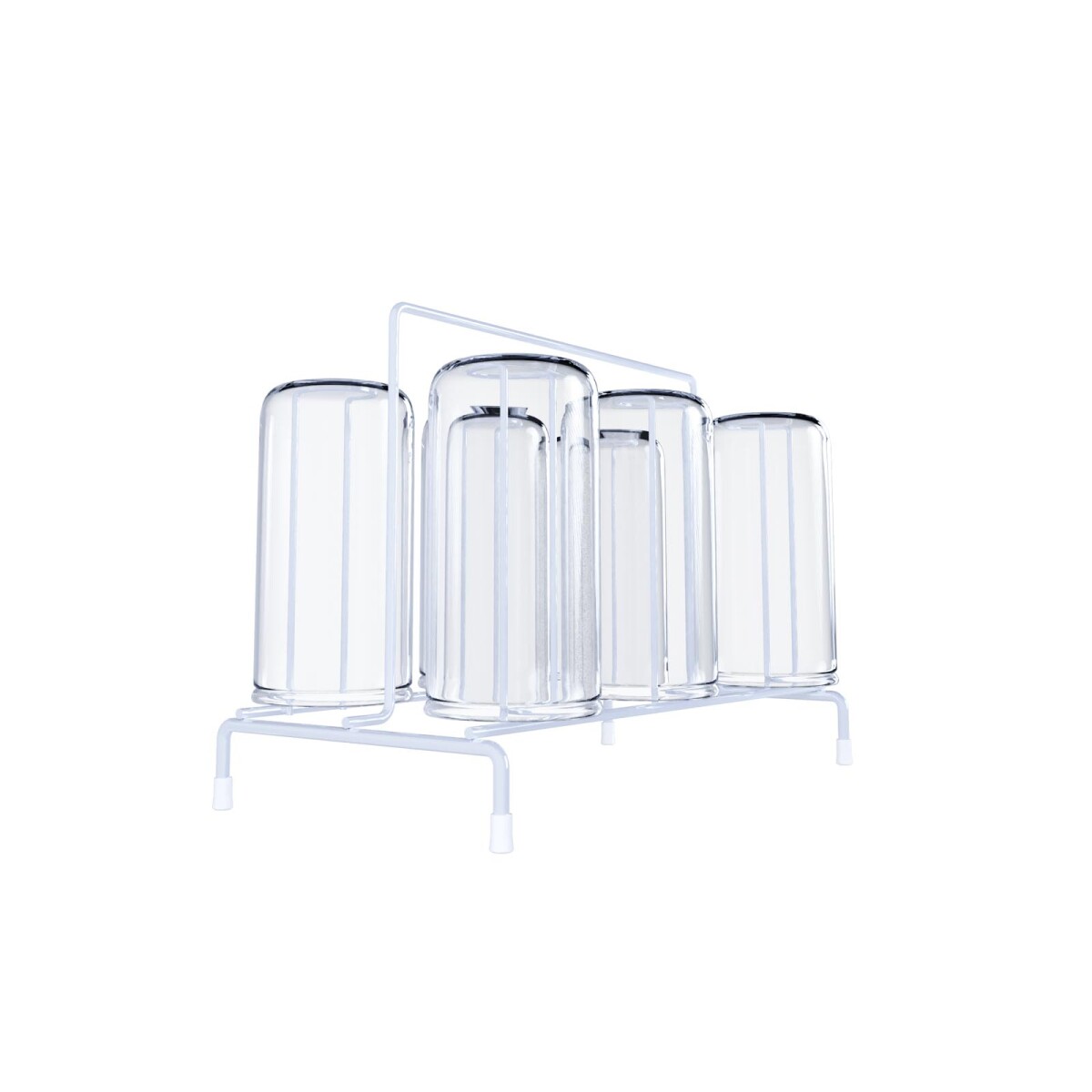 SOPORTE - VASOS BLANCO ACERO OTIMIZEE 