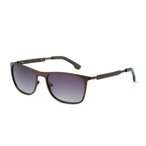 Lentes De Sol Bambu E Madeira Cuadrado - Unisex Gradiente/Marrón