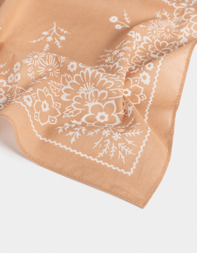 Vinchas Textiles Pañuelo Pañuelo Estampado - Marron Camel