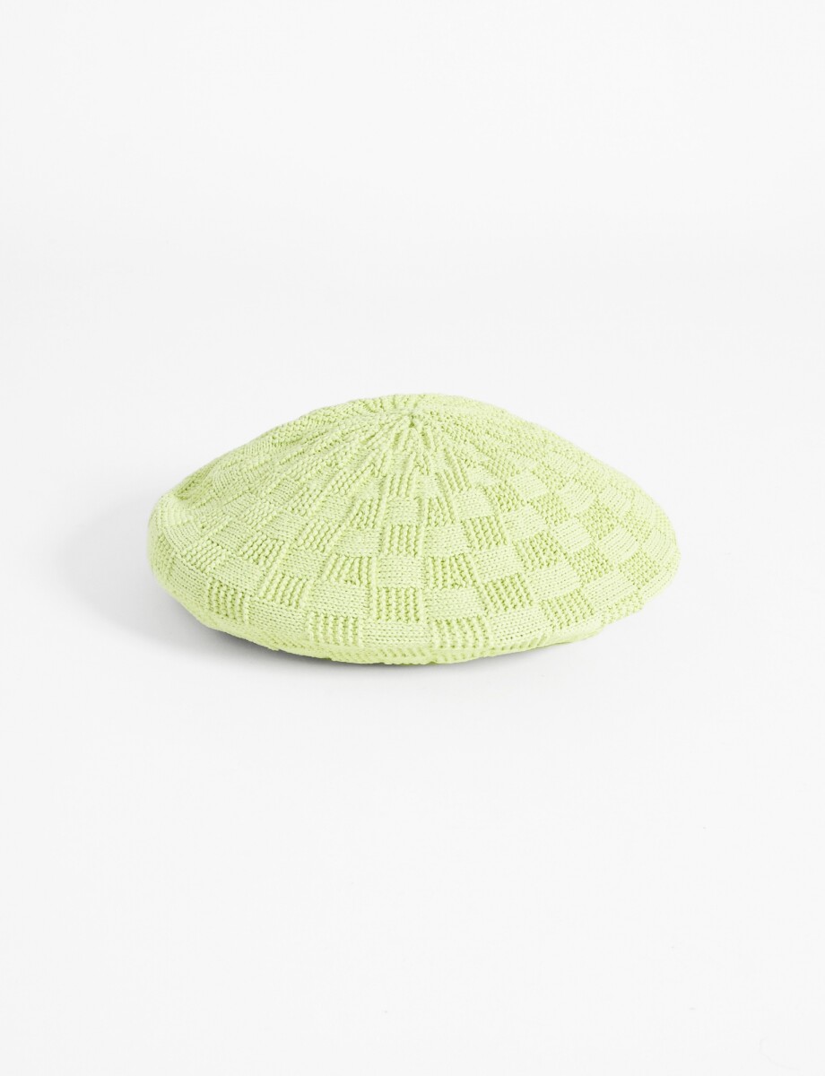Boina knit textured - verde 