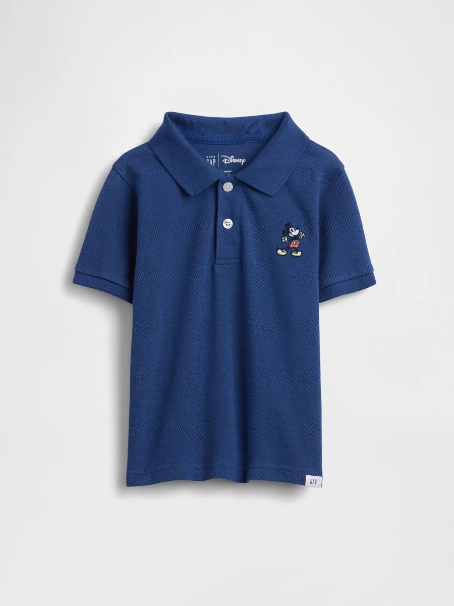 Remera Tipo Polo Disney Toddler Niño - Blue Track 