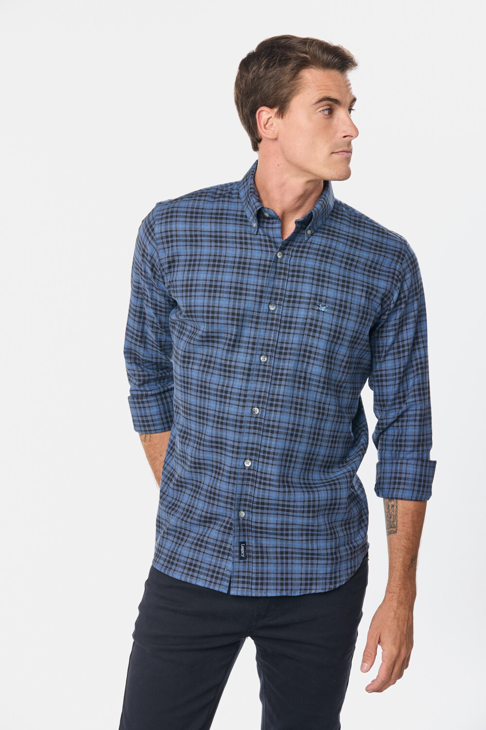 CAMISA DE VIYELA Azul