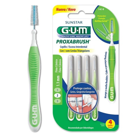 Gum Cepillo Proxabrush interdental cónico x4 Gum Cepillo Proxabrush interdental cónico x4