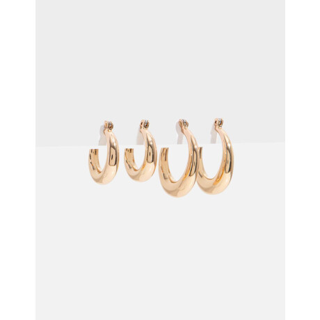 Set De Argollas Dorado