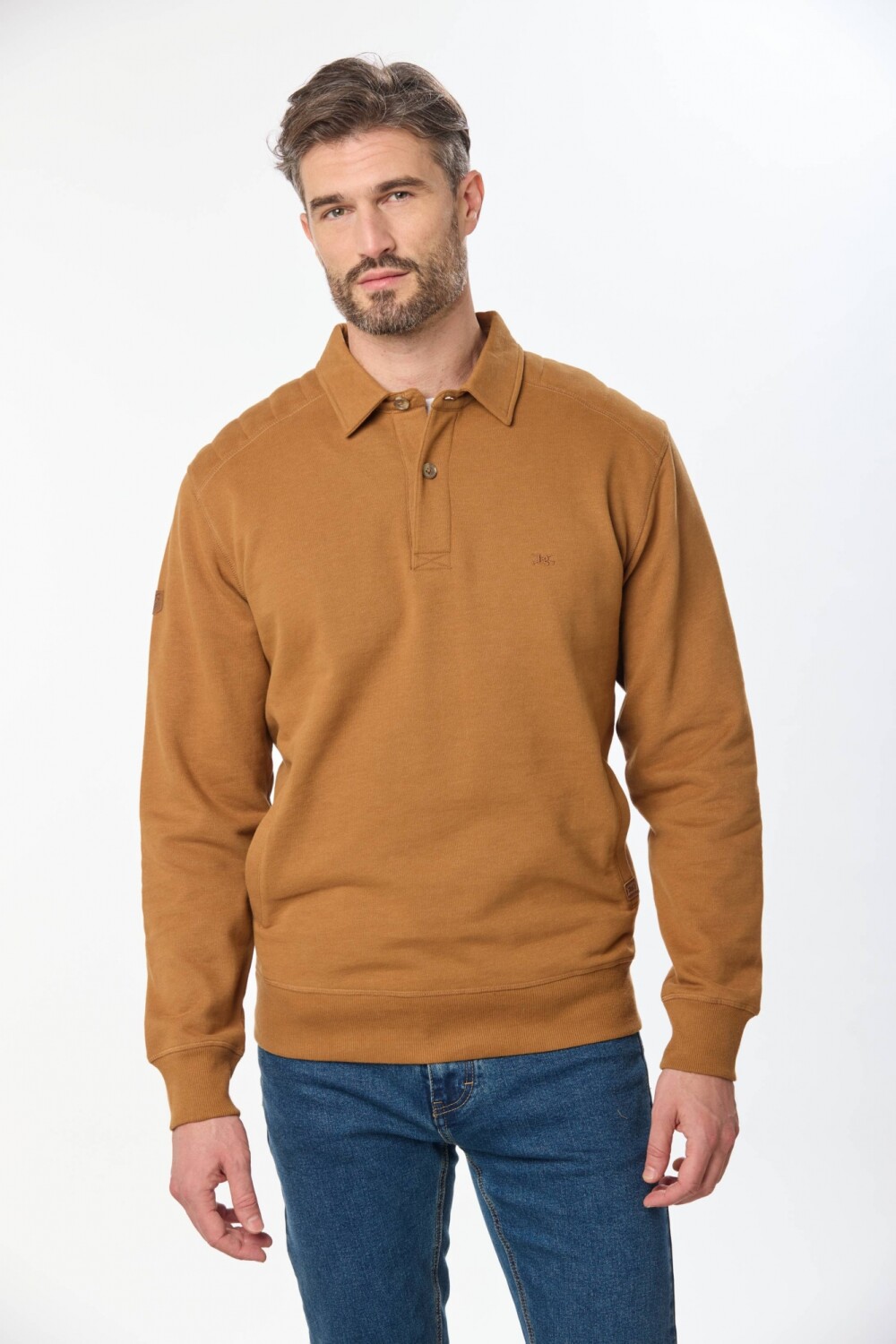 BUZO POLO DE FELPA Mostaza