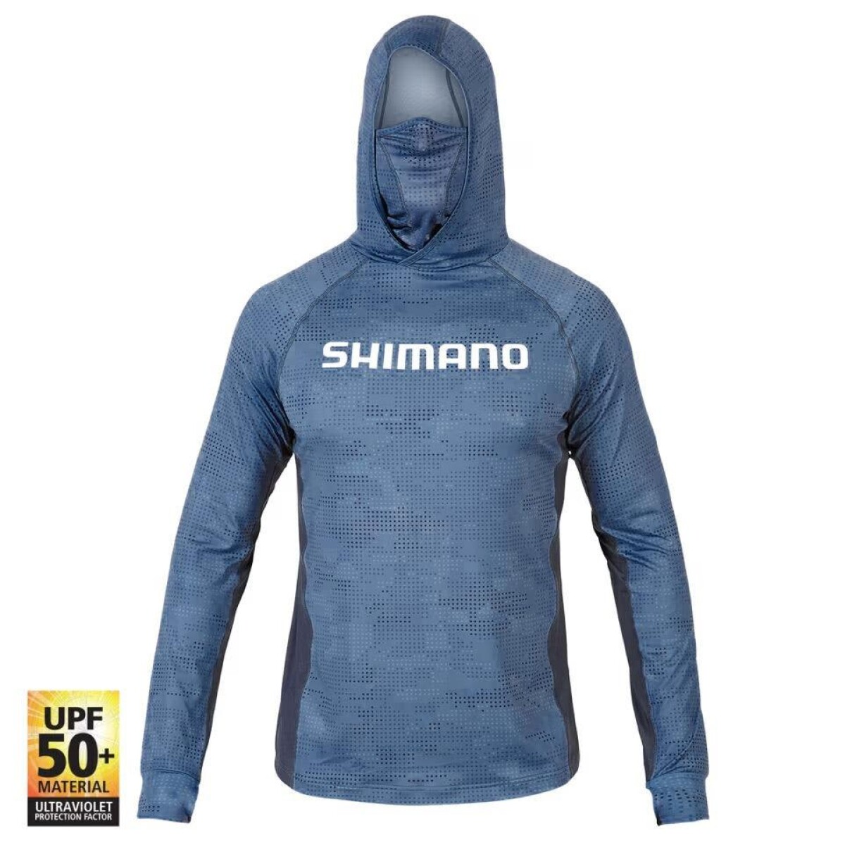 REMERA SHIMANO AZUL M/LARGA C/CAPUCHA SHMHOODDA 